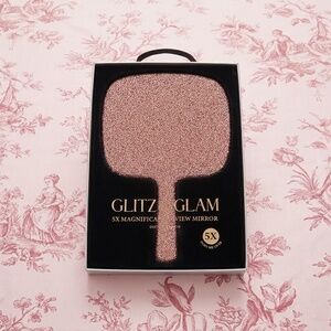 NWT Glitz & Glam Pink Handheld Mirror 5x